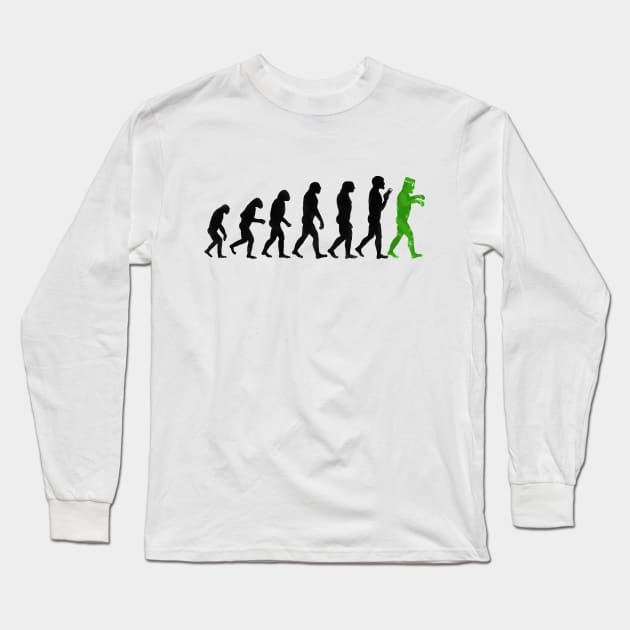Funny Evolution Theory Humor Long Sleeve T-Shirt by PlanetMonkey